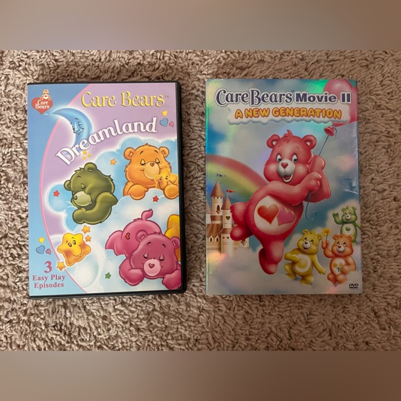Care Bears Other - Care Bears Dreamland and Movie II DVD Set - Pink, Green, Yellow